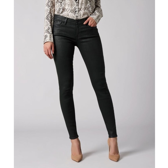 7 for all mankind skinny coated illusion jeans NWT - Picture 2 of 7